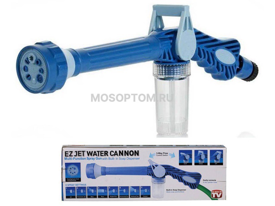 Насадка для распыления воды на шланг Ez Jet Water Cannon оптом 